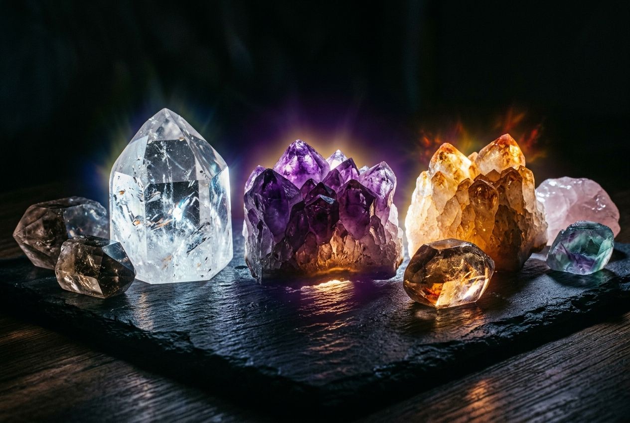 law of attraction quotes — crystals radiating vibrational frequency and energy