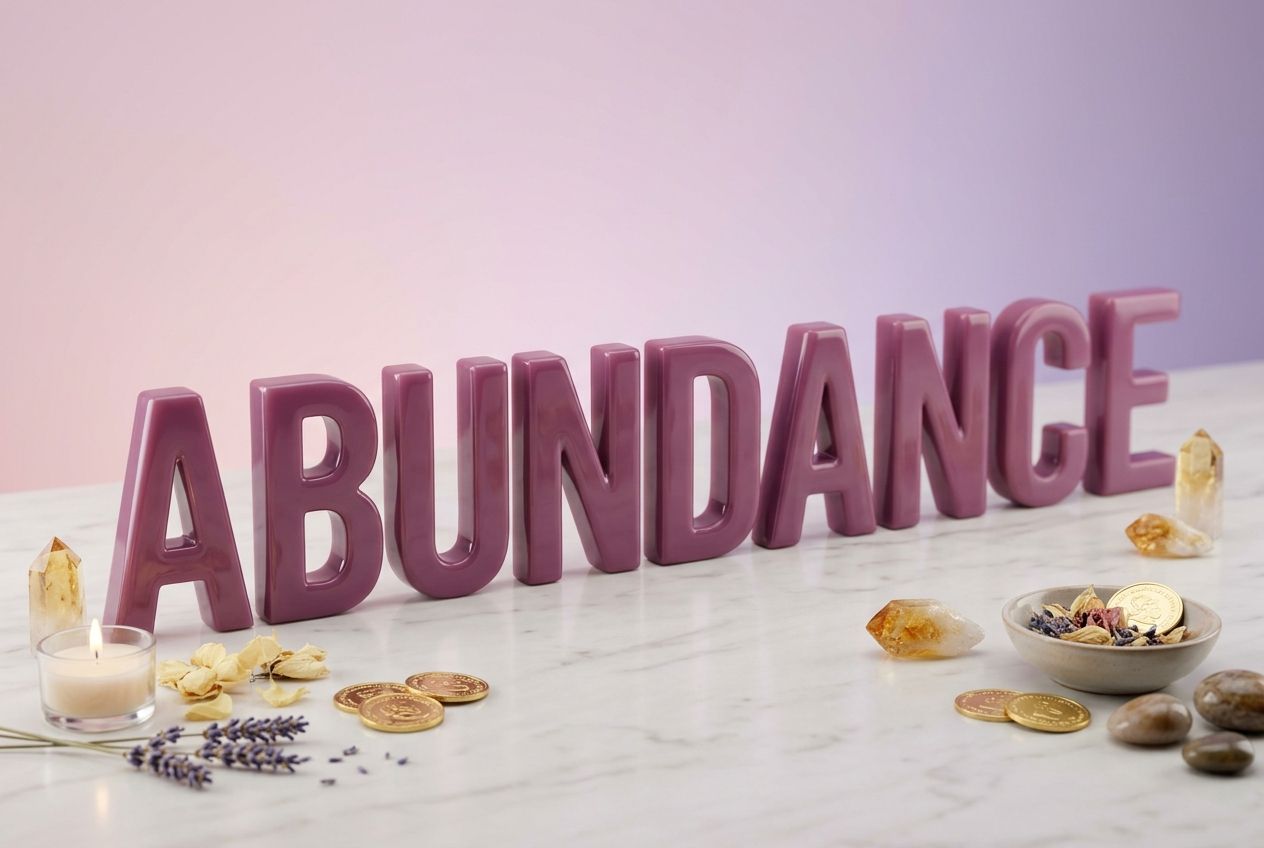 morning affirmations — abundance affirmations with prosperity symbols