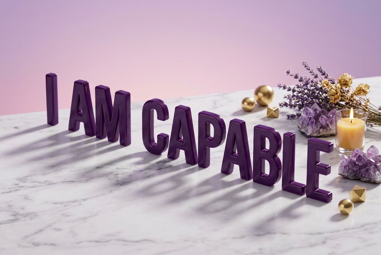 morning affirmations — empowering affirmation words with spiritual objects