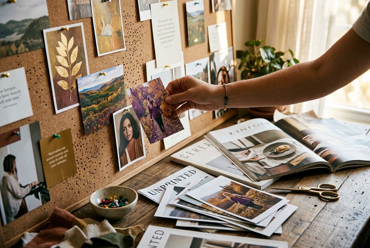vision board pictures — organized visual research and curation process