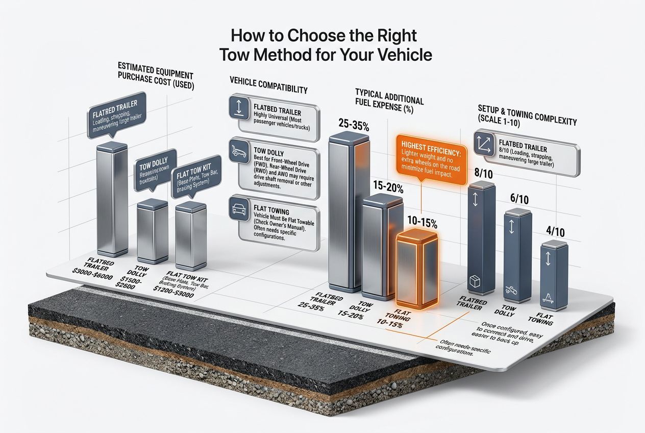 3D data visualization showing key figures for how to choose the right tow method for your vehicle