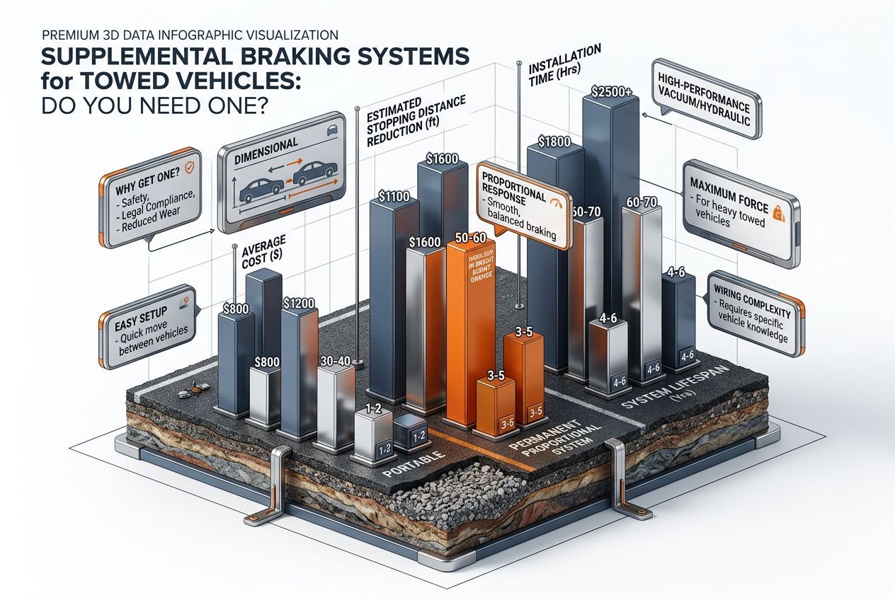 3D data visualization showing key figures for supplemental braking systems for towed vehicles: do you need one?