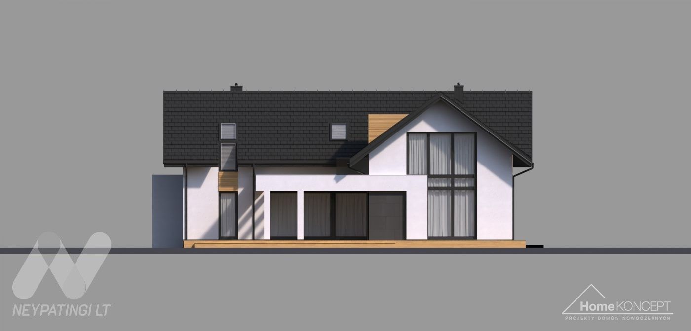 planasnamas - HomeKONCEPT 49 elewacja ogrodowa