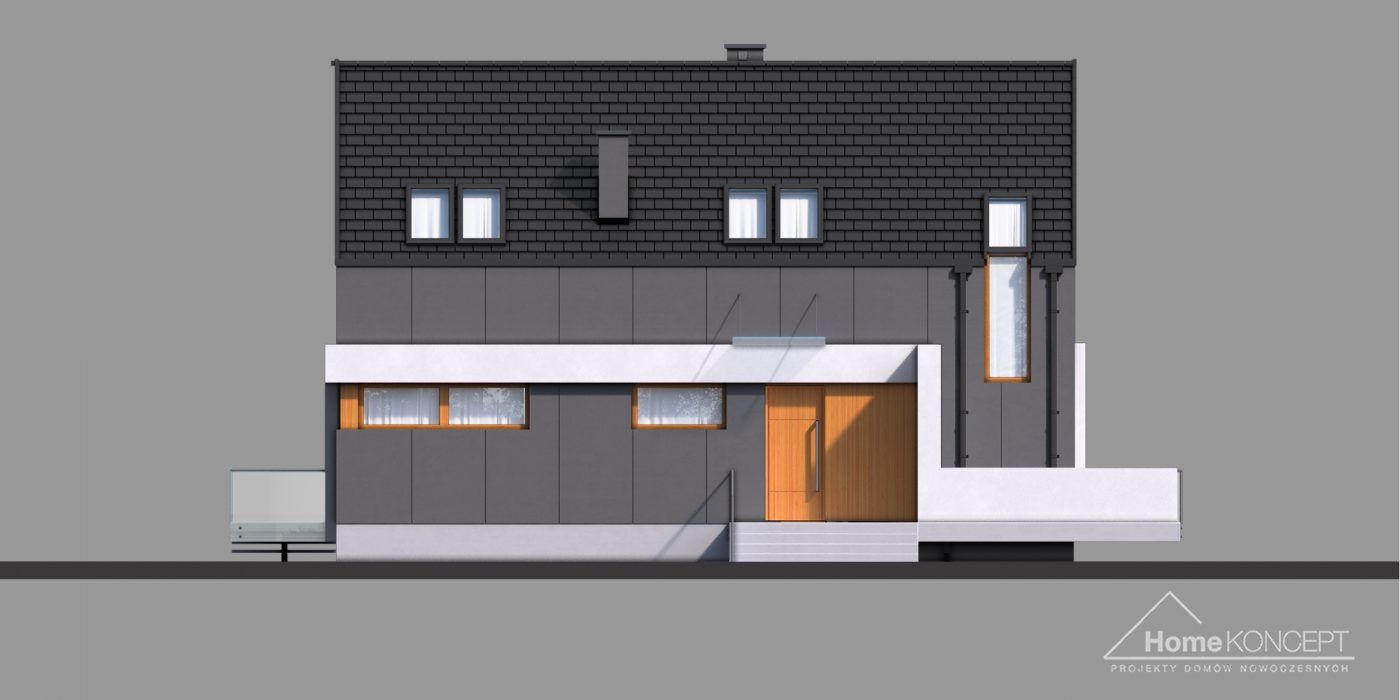 planasnamas - HomeKoncept 17 elewacja frontowa