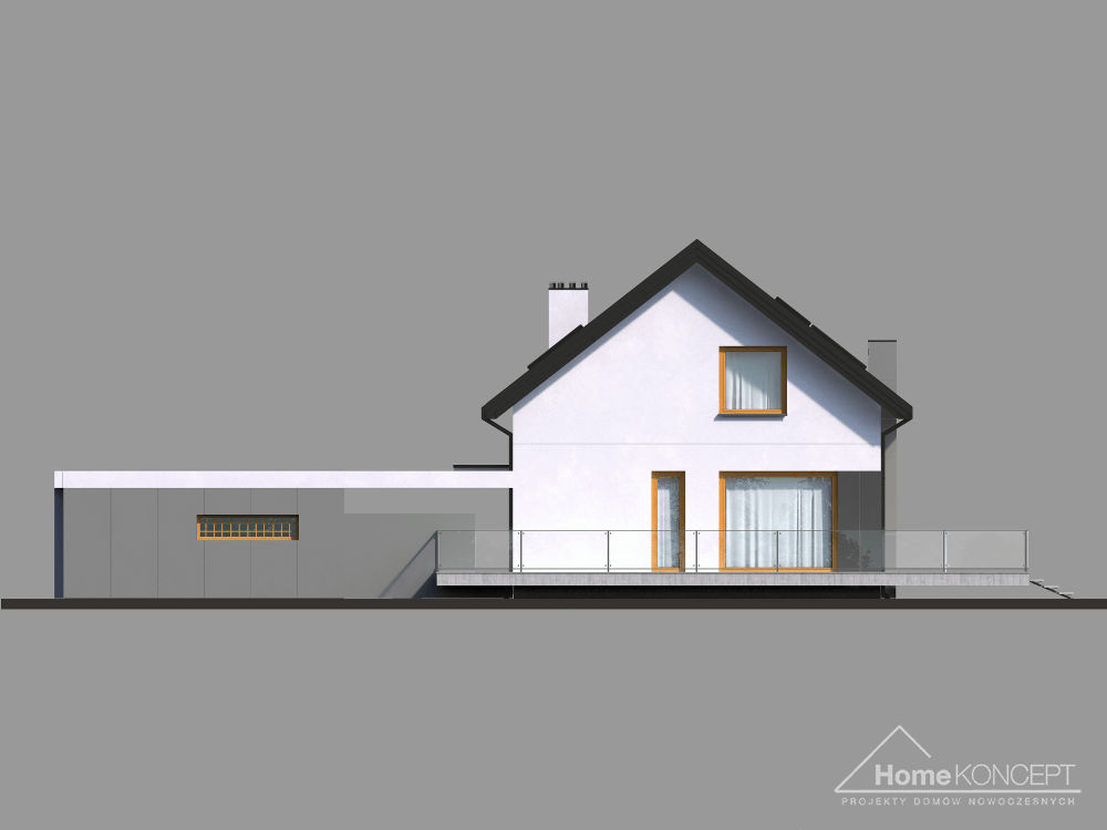 planasnamas - HomeKoncept 4 Elewacja boczna 2