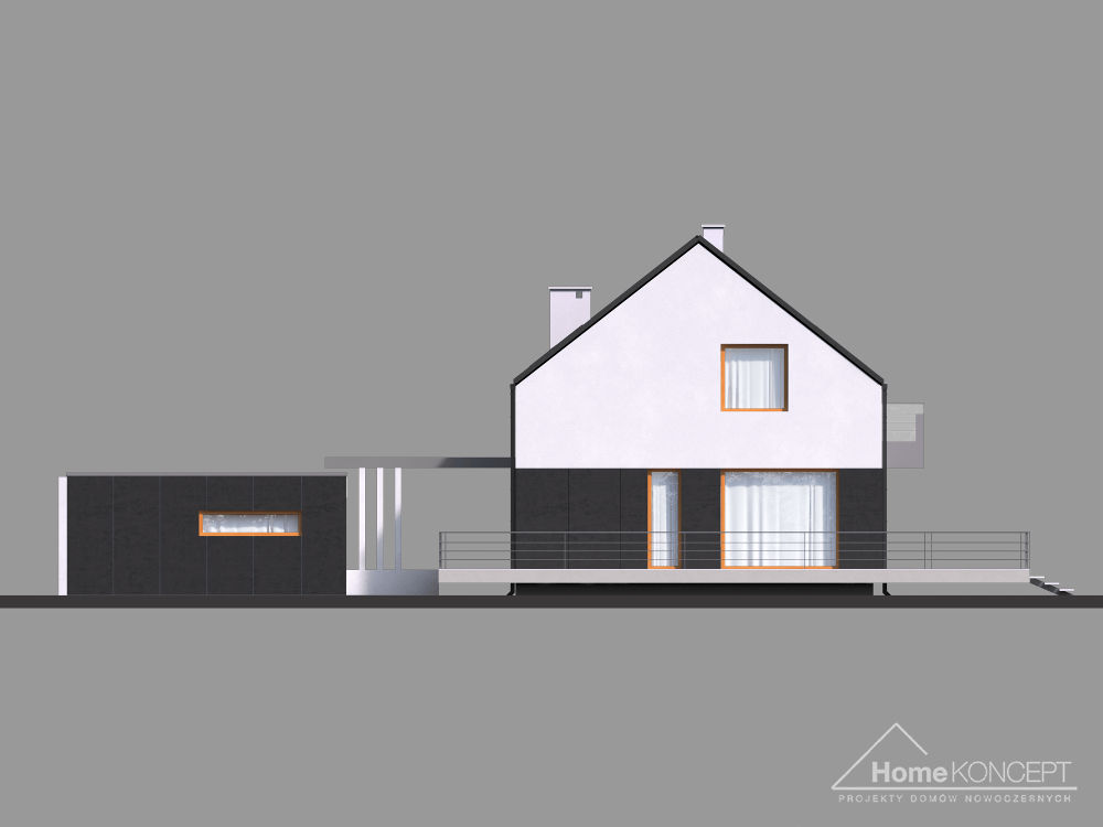 planasnamas - HomeKoncept 6 elewacja boczna I