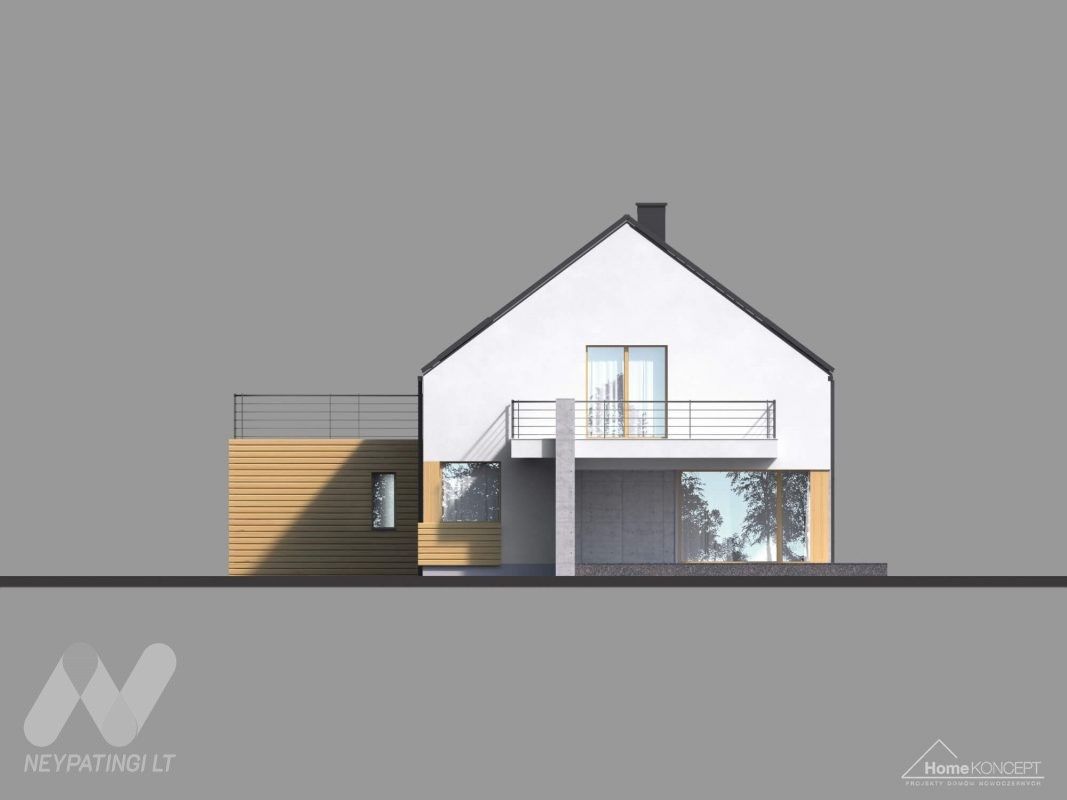 planasnamas - HomeKoncept 35 elewacja ogrod