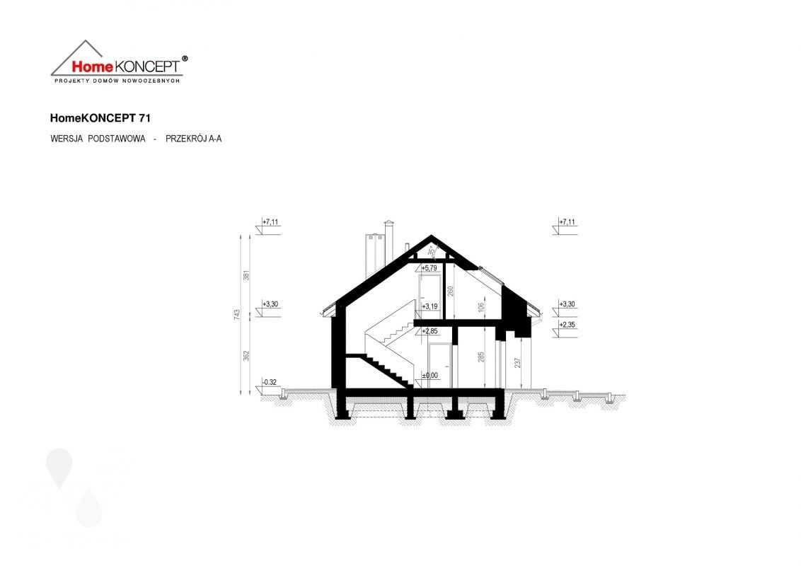 planasnamas - HK 71 KONCEPCJA PRZEKRÓJ 1