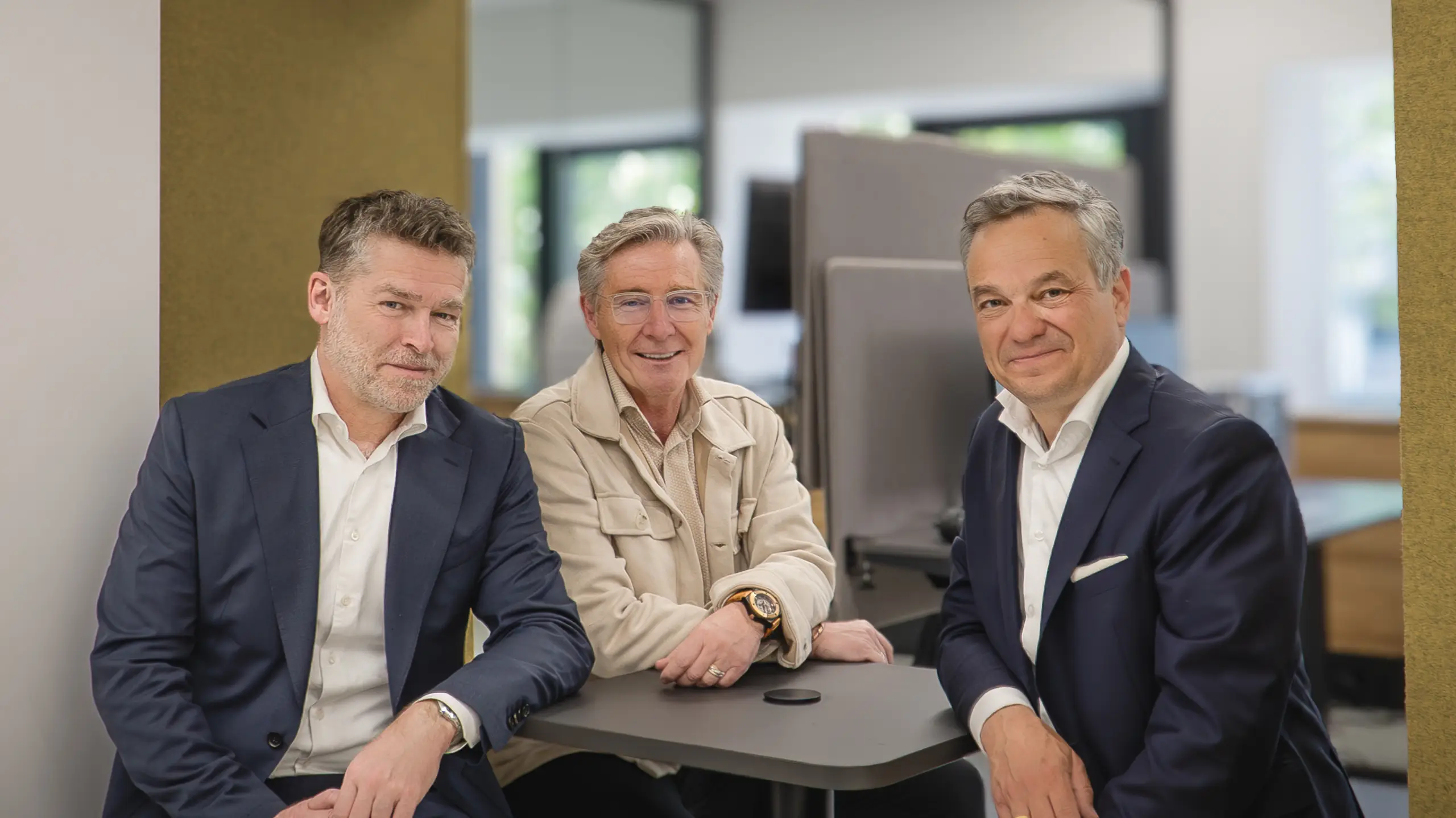von Links: Christian Wedler, Stefan Bürger und Matthias Voss in GWH-Räumlichkeiten
