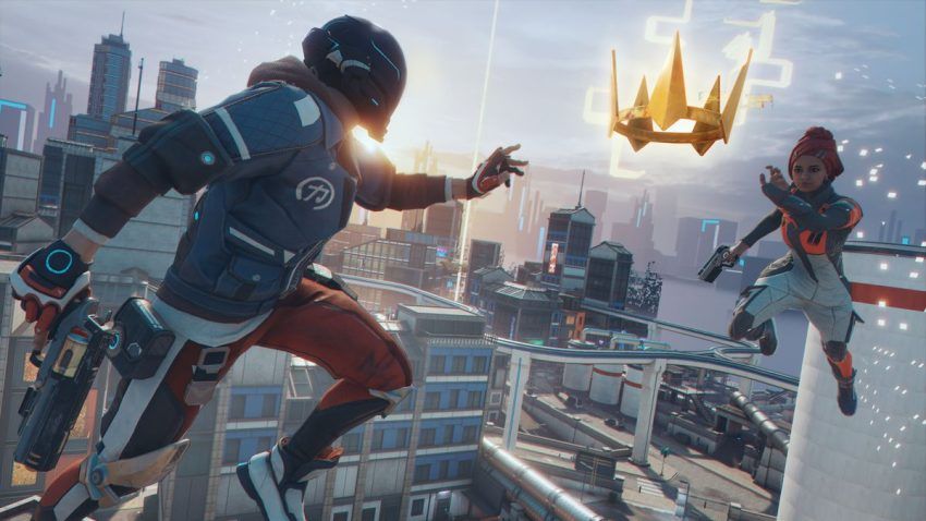 画像集/新作バトロワFPS「ハイパースケープ」のテクニカルテストをプレイ。近未来の仮想都市を舞台に100人のプレイヤーが戦う