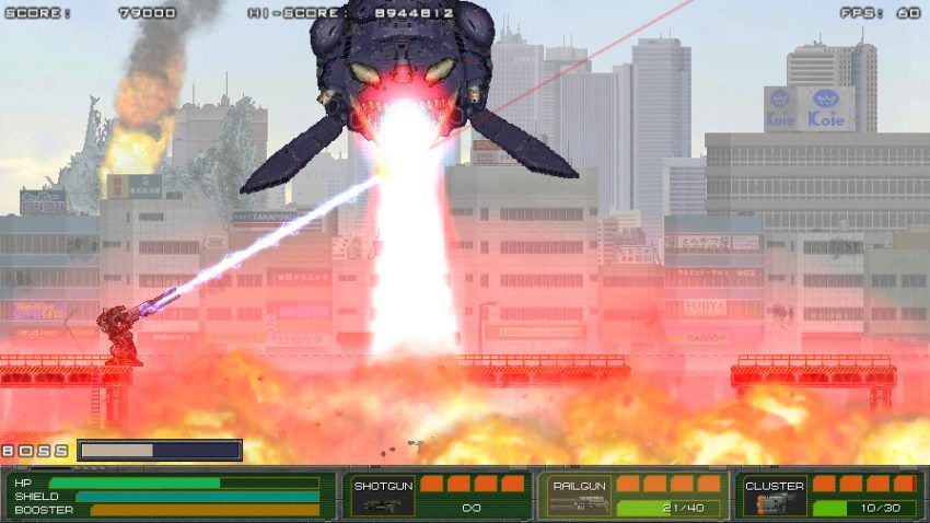 「MECHBLAZE」が11月7日に配信。近代兵器とスーパーメカが入り乱れて戦う横スクロールアクション