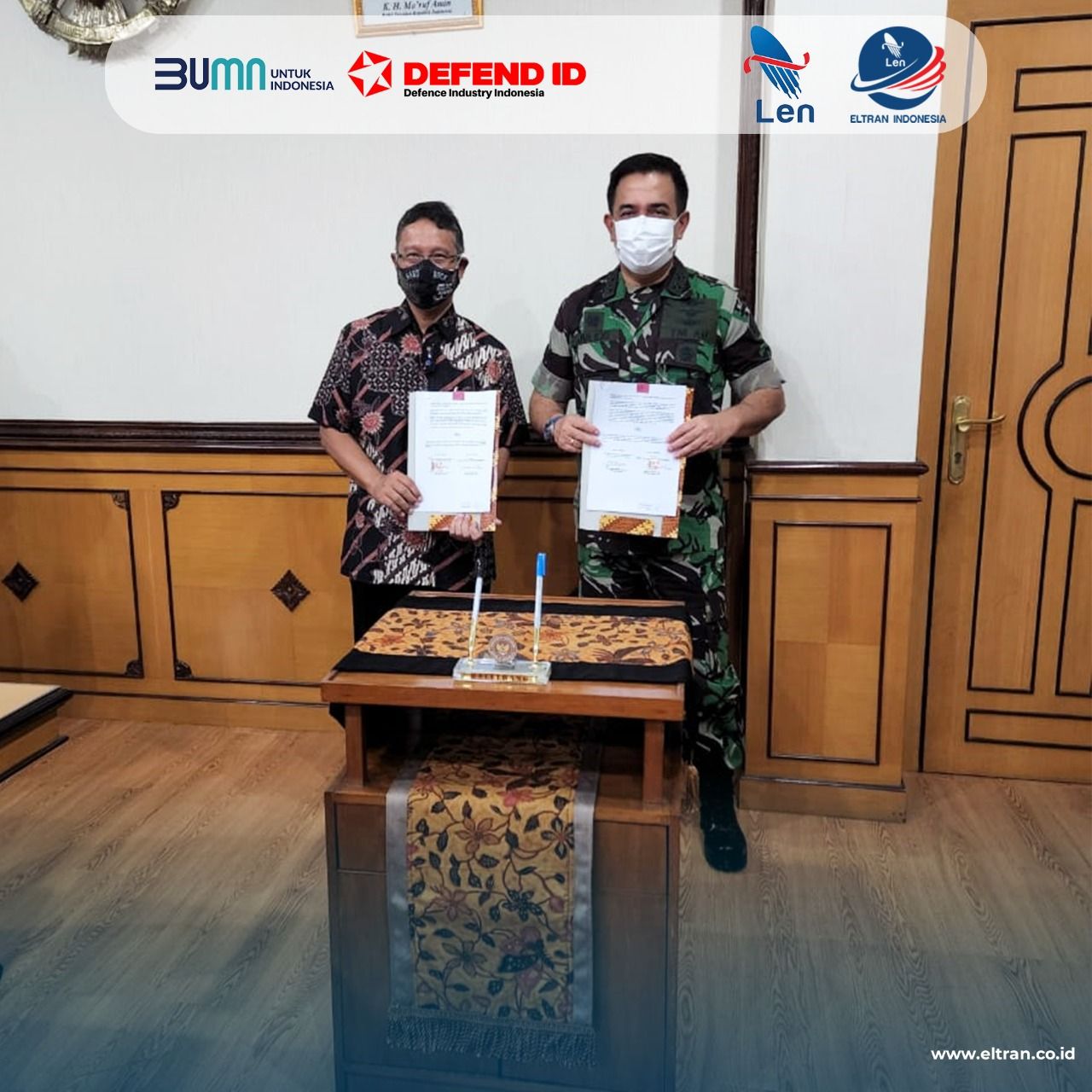 Penandatanganan MoU PT Eltran Indonesia – Balitbang Kementerian Pertahanan Republik Indonesia (Kemenhan)