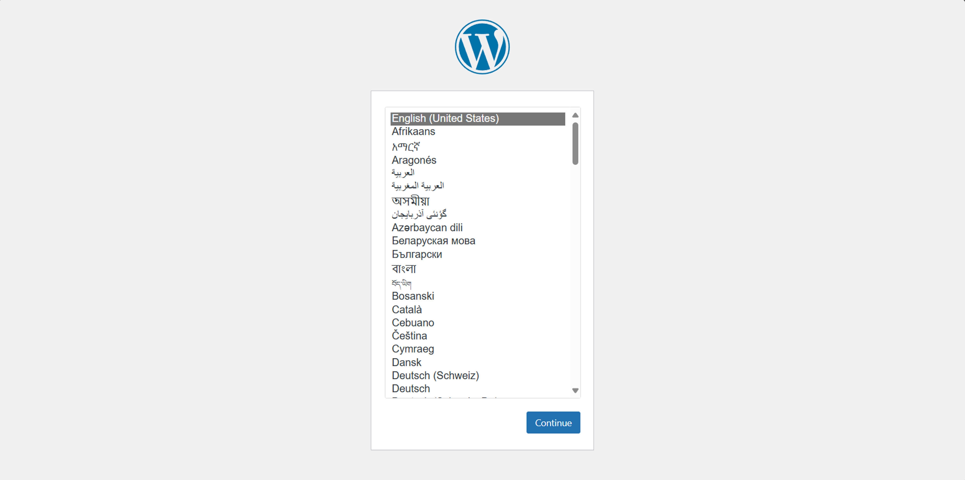 WordPress Installation Wizard