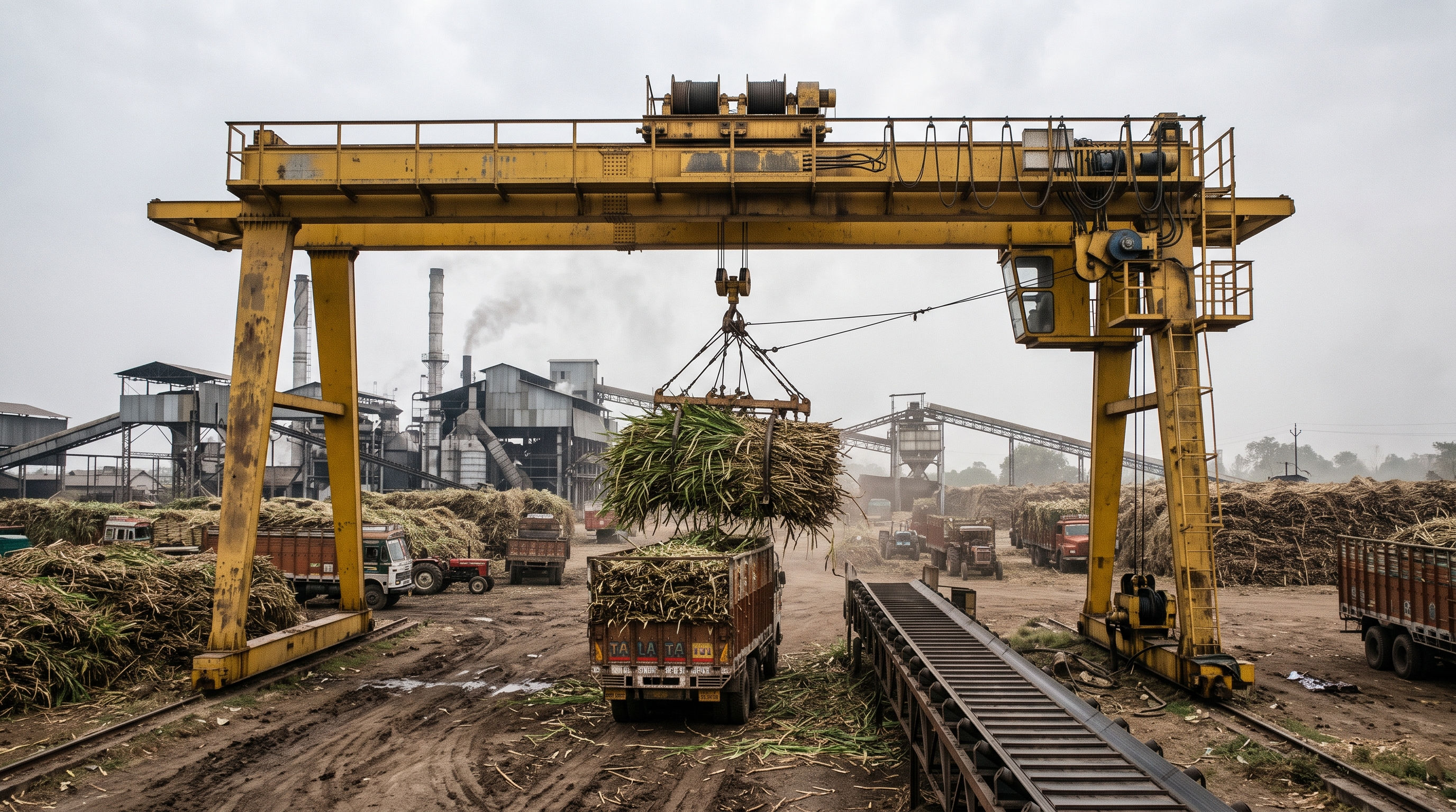 Cane Unloader Crane in service