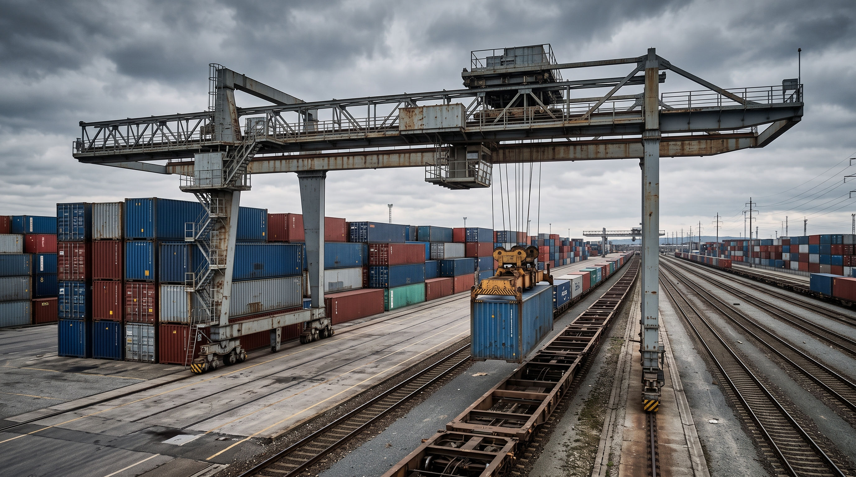 Rail Mounted Gantry Crane in service