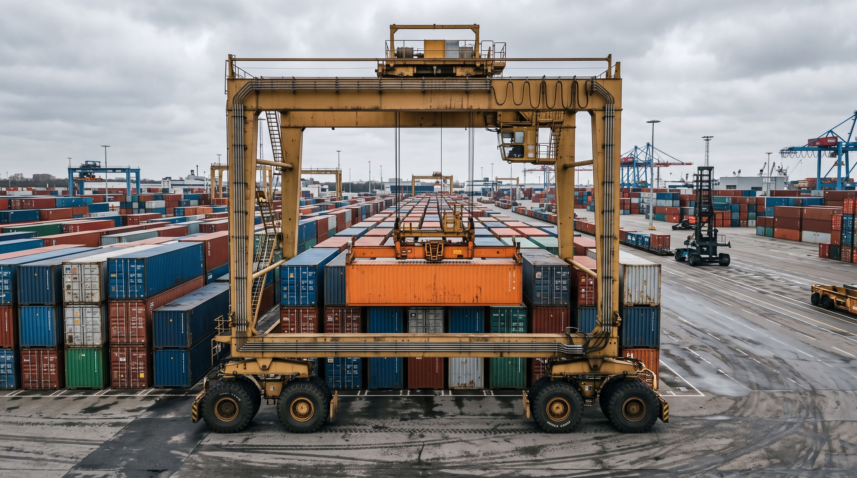 Rubber Tyred Gantry Crane in service