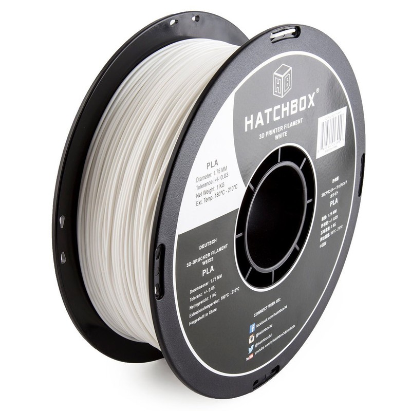 Fused Materials Black PLA 3D Printer Filament - 1kg Spool, 1.75mm,  Dimensional Accuracy +/- 0.03 mm, (Black)