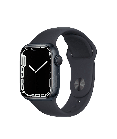 Apple Watch Series 7 GPS, 45mm Midnight Aluminium Case with Midnight Sport Band - Regular 