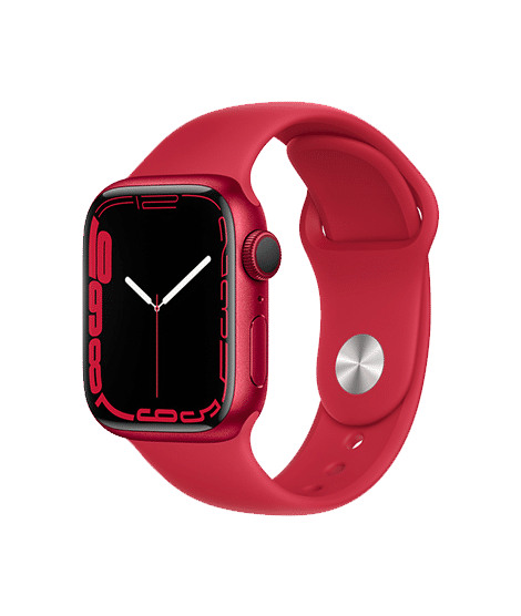 Apple Watch Series 7 GPS, 45mm (PRODUCT)RED Aluminium Case with (PRODUCT)RED Sport Band - Regular 