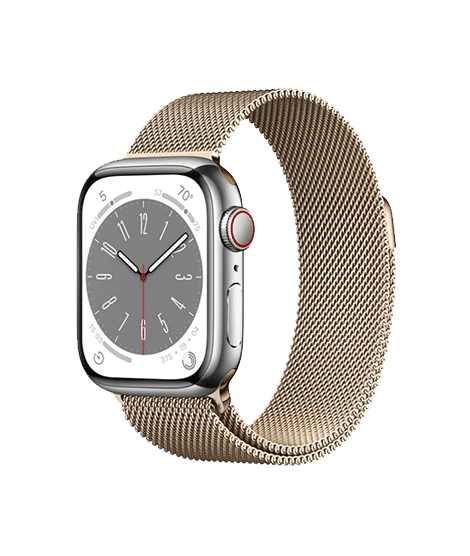 Apple Watch Series 8 GPS + Cellular  Stainless Steel Case with Milanese Loop