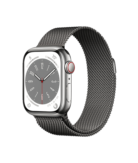 Apple Watch Series 8 GPS + Cellular  Stainless Steel Case with Milanese Loop