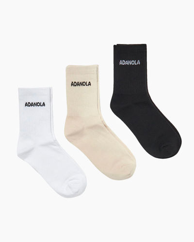 Adanola 3-Pack Socks White, Cream, Black