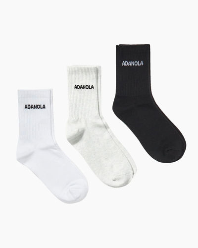 Adanola 3-Pack Socks White, Black, Grey