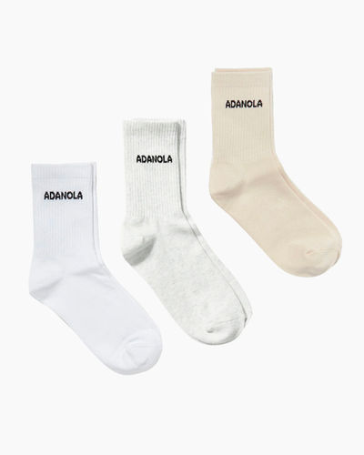 Adanola 3-Pack Socks White, Cream, Grey