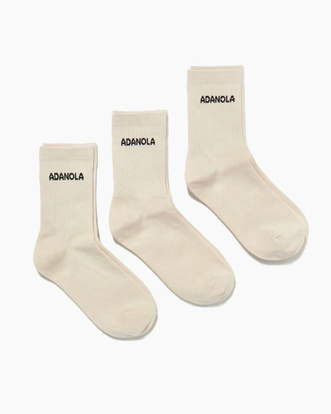 Adanola 3-Pack Socks Cream