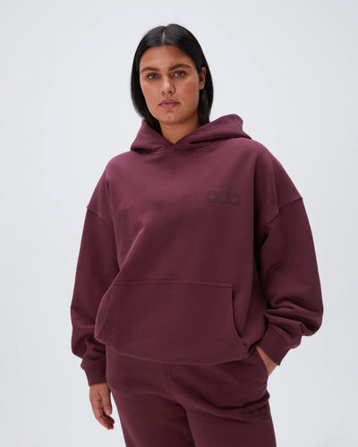 Adanola 'Performance' Oversized Hoodie Burgundy