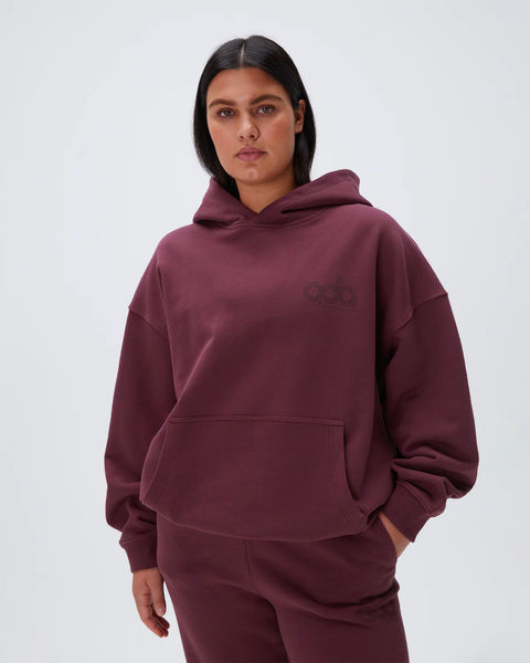 Adanola 'Performance' Oversized Hoodie Burgundy