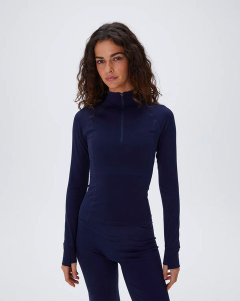 Adanola Long Sleeve Zip Up Navy Blue