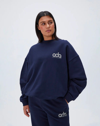 Adanola 'Performance' Oversized Sweatshirt Navy Blue