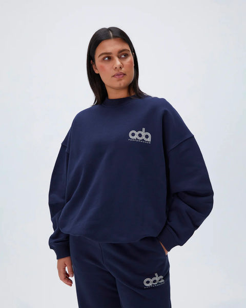 Adanola 'Performance' Oversized Sweatshirt Navy Blue