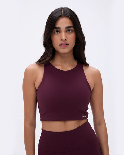 Adanola Open Back Bra Dark Cherry