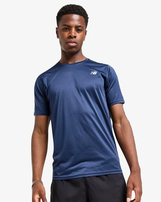 New Balance Accelerate Short Sleeve T-Shirt Navy Blue