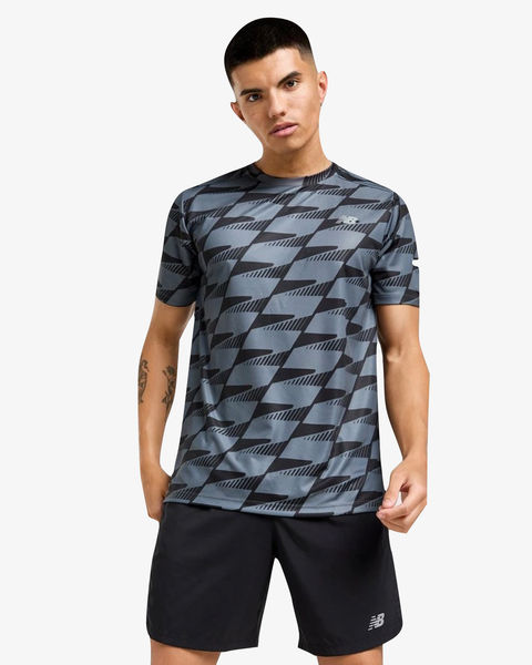 New Balance All Over Print T-Shirt Grey/Black