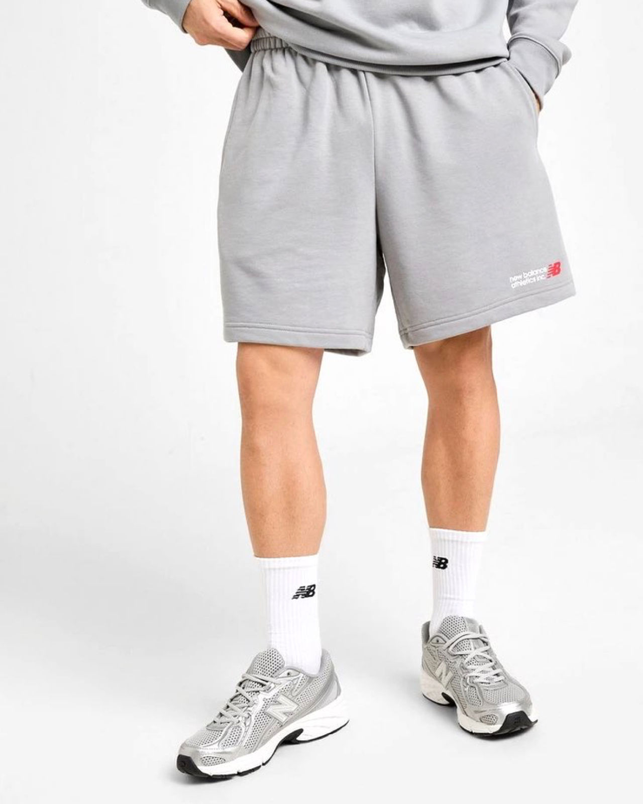 New Balance Core Logo Shorts Grey