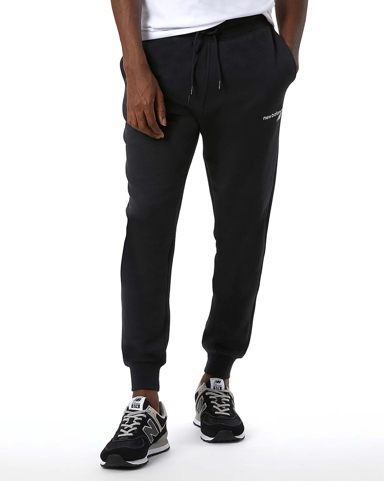 New balance black joggers sales