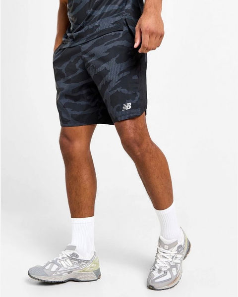 New Balance Printed Accelerate Shorts Black Camo