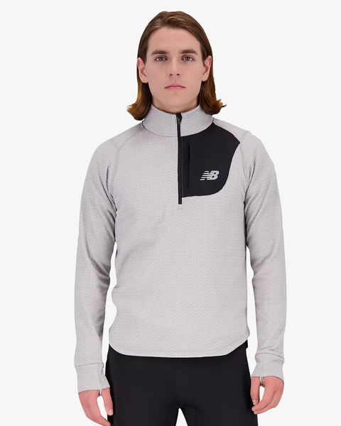 New Balance Heat Grid Half Zip Athletic Grey