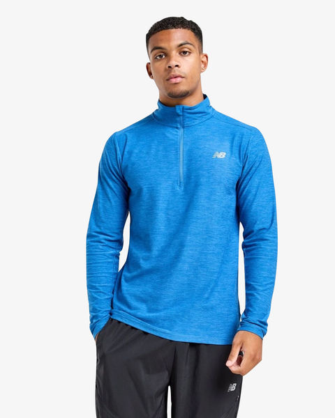 New Balance Space Dye 1/4 Zip Top Blue