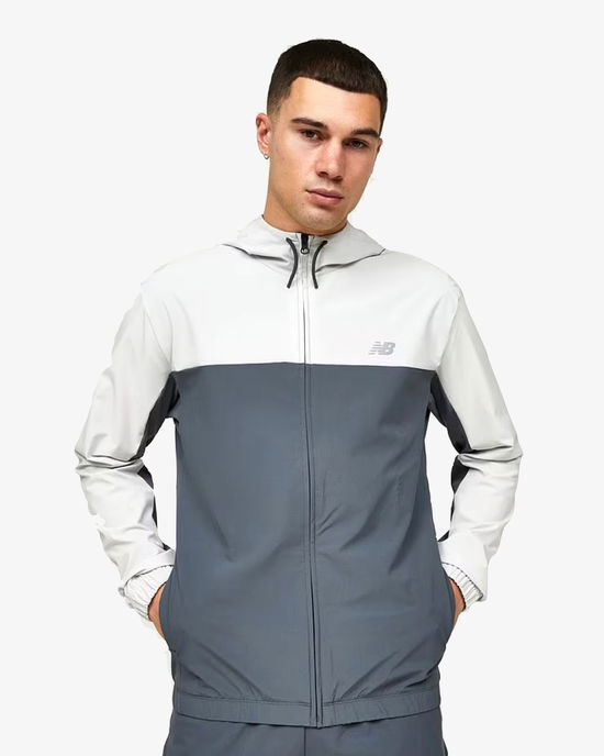 New Balance Woven Hooded Jacket Grey