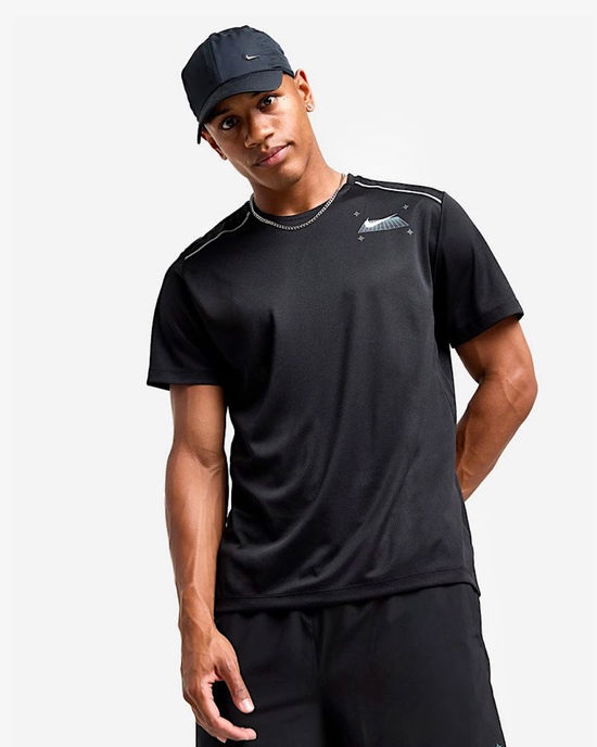 Nike Miler Grid T-Shirt Black