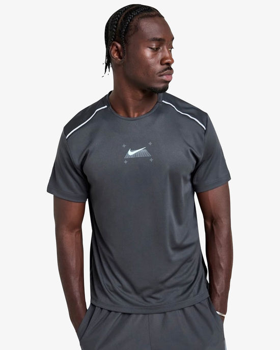 Nike Miler Grid T-Shirt Anthracite