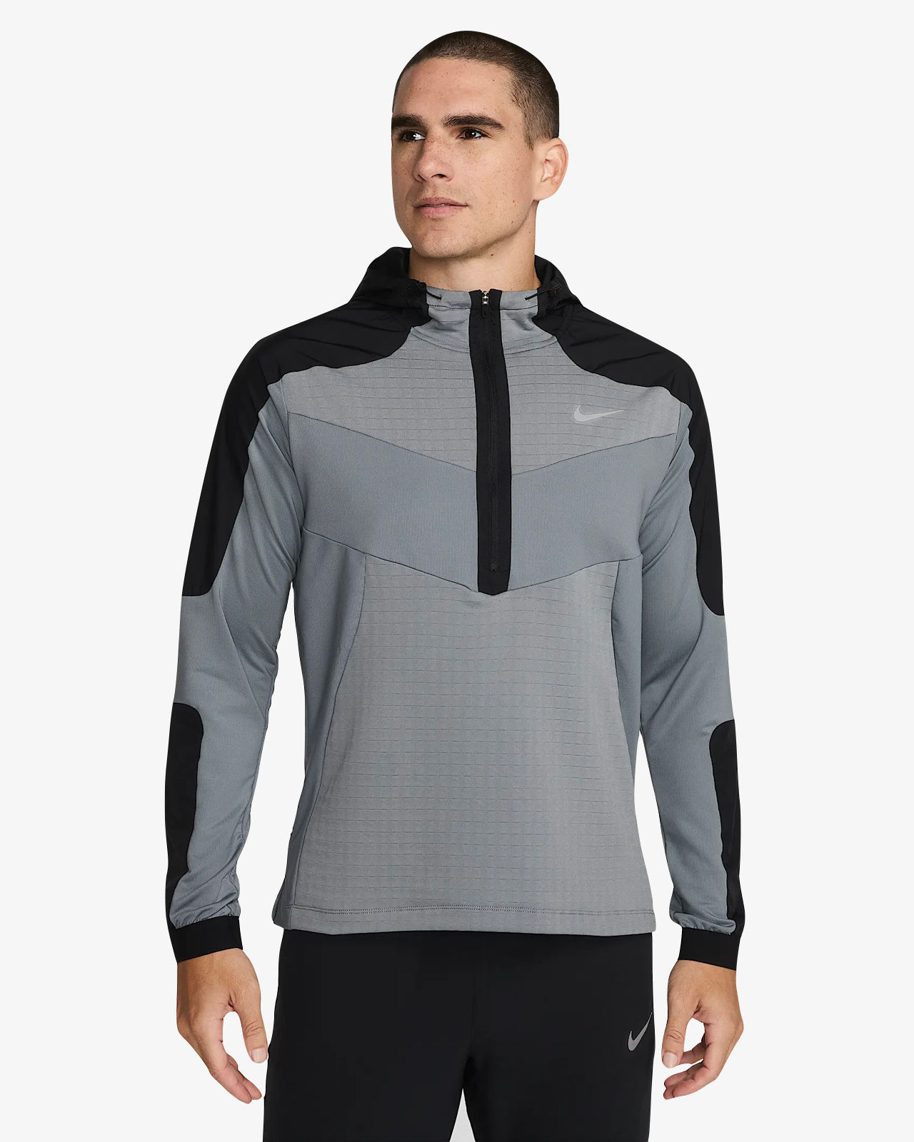 Nike 1/2 Zip Performance Hooded Jacket Cool Grey