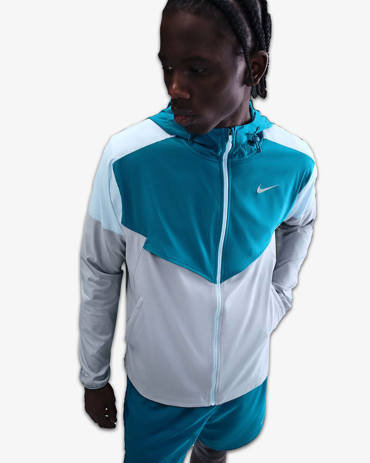 nike blue and green windbreaker