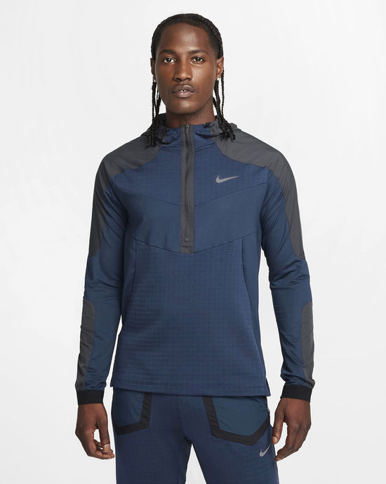 Nike 1/2 Zip Performance Hooded Jacket Armoury Navy