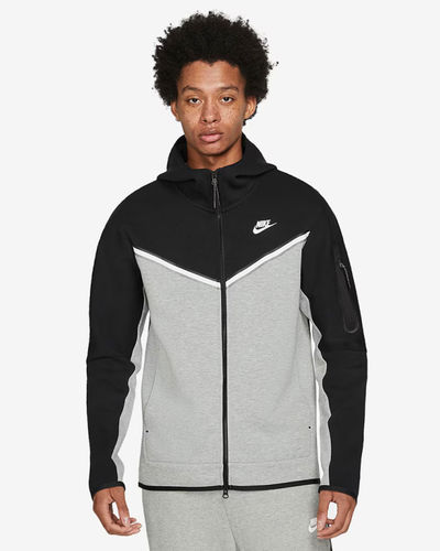 Nike Tech Fleece Black/Dark Grey Heather/White