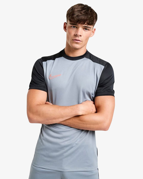 Nike Academy T-Shirt Grey/Bright Crimson